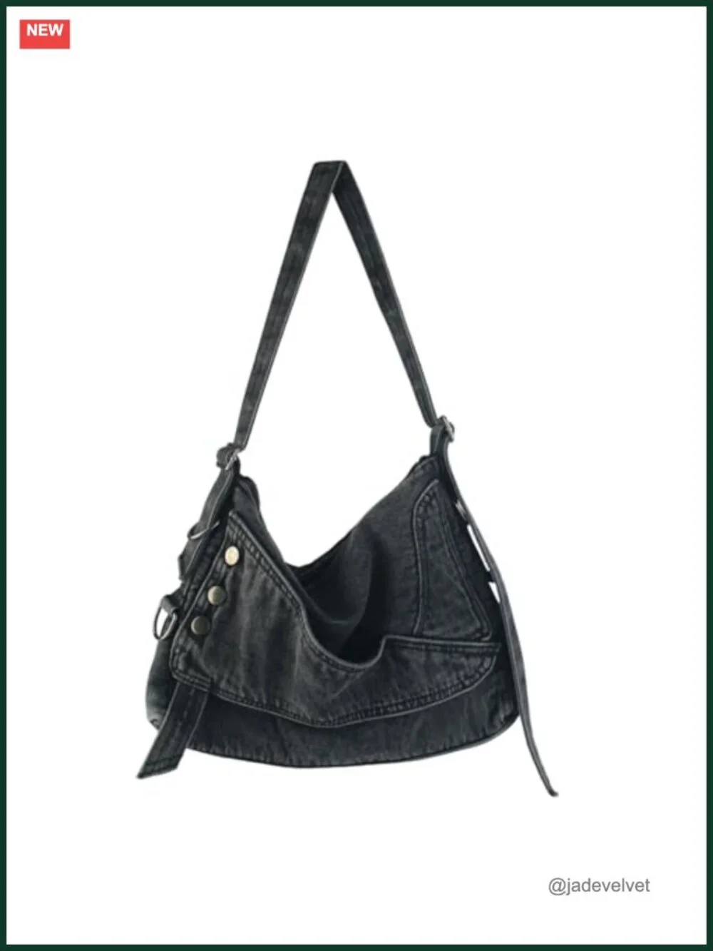 Retro Denim Hobo Handbag for Women, Adjustable Shoulder Strap, Large Tote